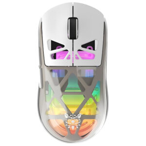 Mouse Gamer Wireless Onikuma CW930 Bluetooth 3600DPI RGB Blanco