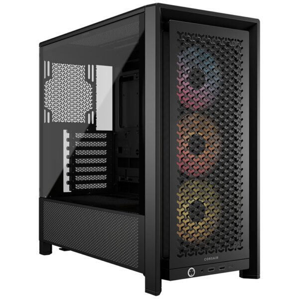 Gabinete Gamer Corsair Frame 4000 Series Airflow Mesh CC-9011296-WW Mid Tower 3 Cooler ARGB Negro