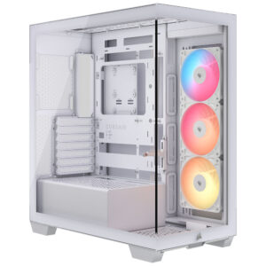 Gabinete Gamer Corsair CC-9011323-WW 3500 Series Vidro Blanco - 3 Cooler ARGB - Mid Tower
