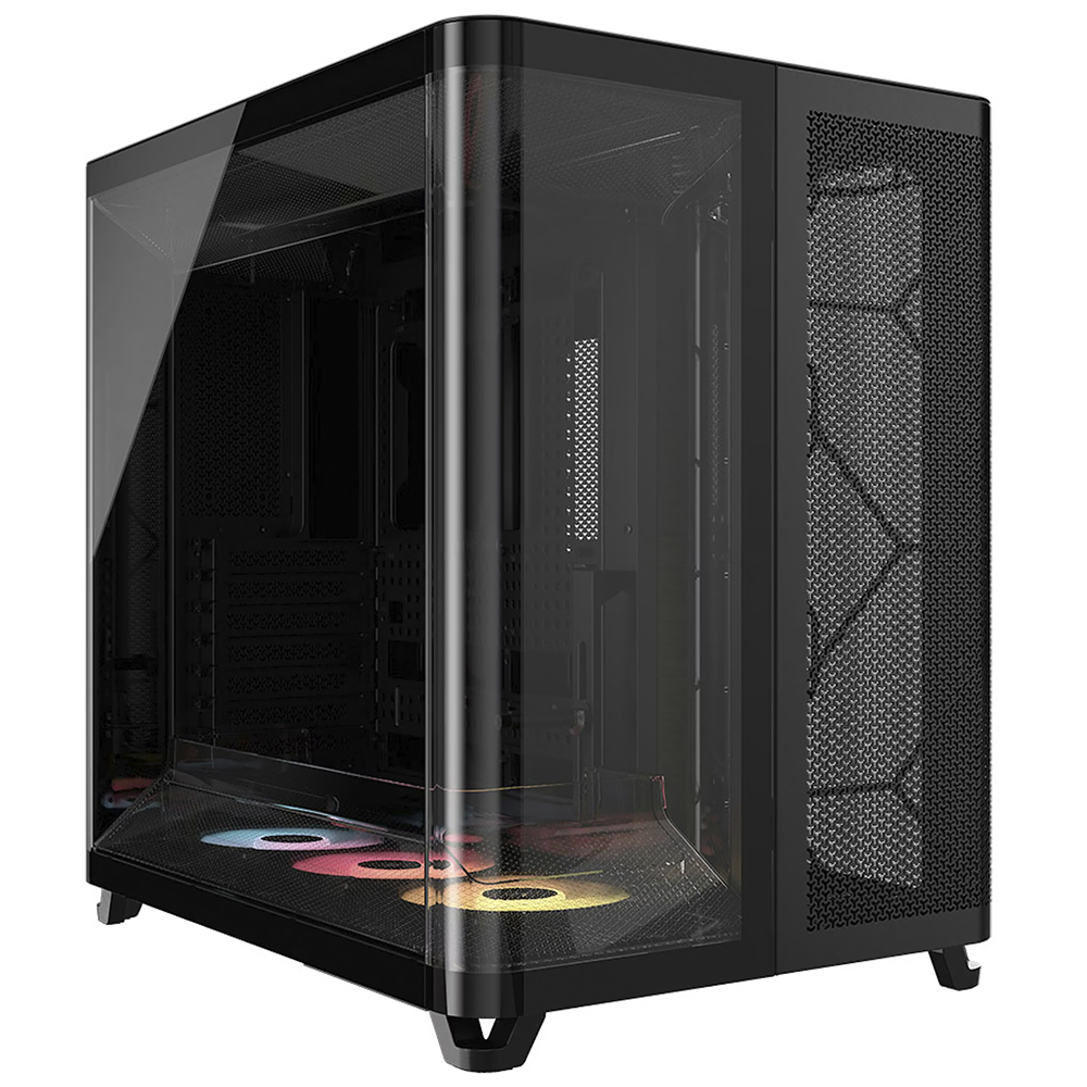 Gabinete Gamer Corsair CC-9011318-WW Air 5400 Series Vidro Negro - 3 Cooler ARGB - Mid Tower