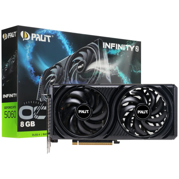 Tarjeta Gráfica 8 GB PALIT RTX 5060 Infinity 2 OC 2512 MHZ 128-BIT GDDR7 / DISPLAYPORT / HDMI NE75060V19P1-GB2063L