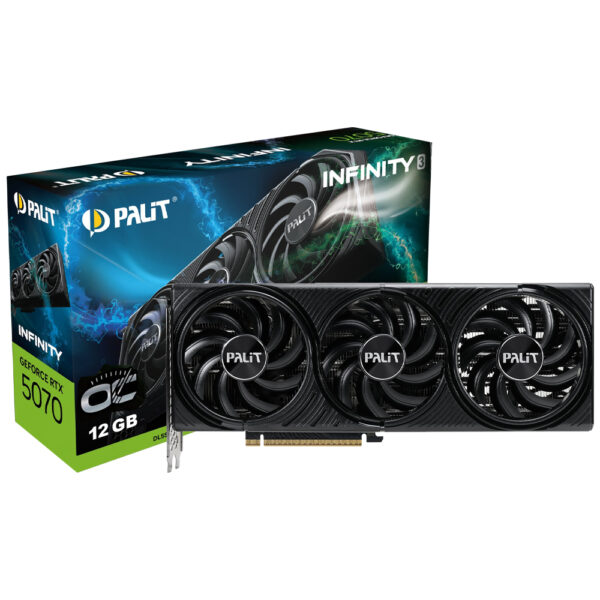 Tarjeta Gráfica 12 GB PALIT RTX 5070 Infinity 3 OC 2542 MHZ 192-BIT GDDR7 / DISPLAYPORT / HDMI NE75070S19K9-GB2050S
