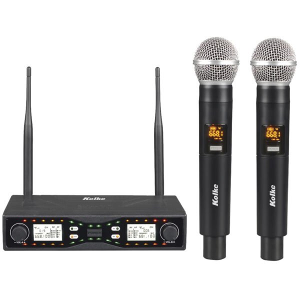 Micrófono Kolke KPI-750 Uhf Inalámbrico - Negro (KIT con 2)