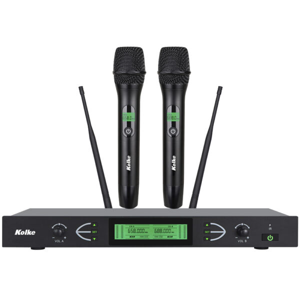 Micrófono Inalámbrico Kolke KPI-776 Uhf Negro 2-PACK