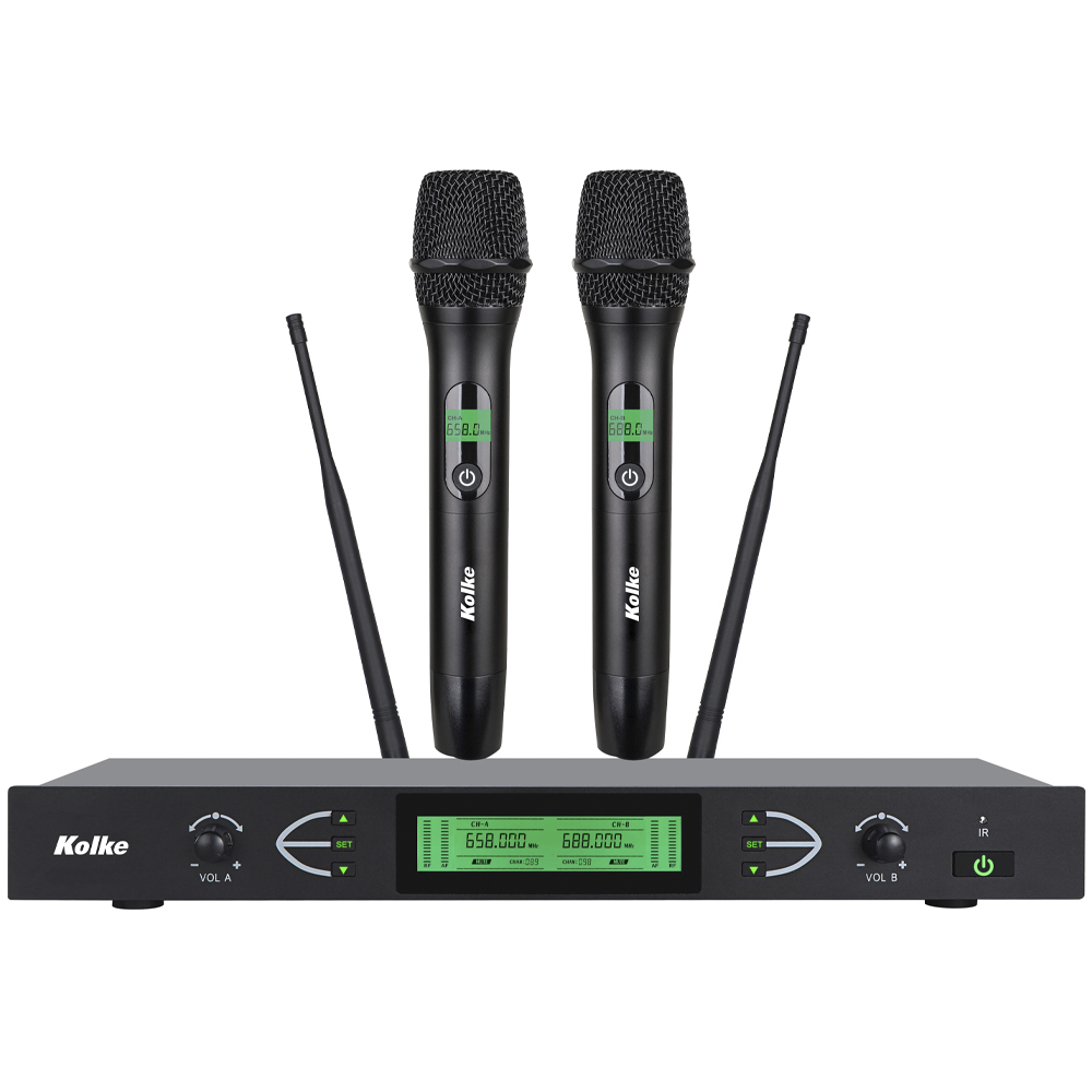 Micrófono Inalámbrico Kolke KPI-776 Uhf Negro 2-PACK