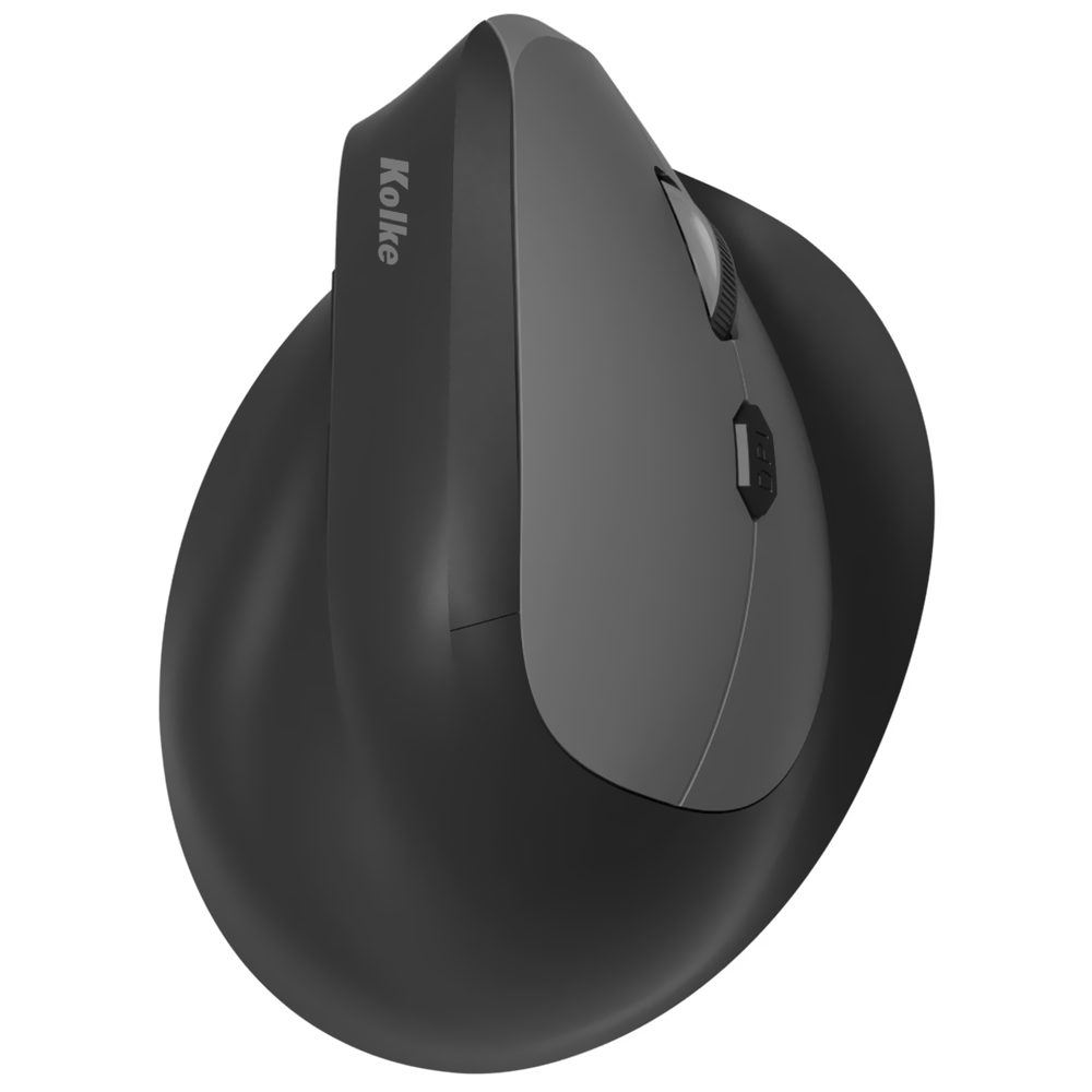Mouse Wireless Kolke KEM-752 Vertical 1600DPI 6 Botones Negro