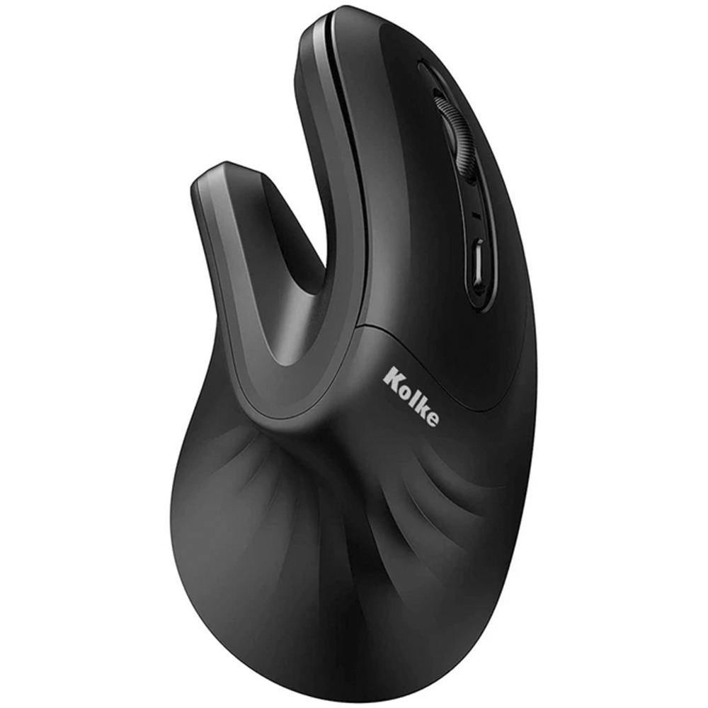 Mouse Wireless Kolke KEM-717 Vertical 1600DPI 6 Botones Negro