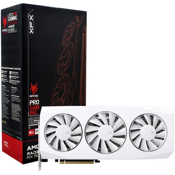 Tarjeta Gráfica XFX Mercury OC Gaming White Edition 16 GB Radeon RX 9060 XT GDDR6-RX-96TMERCW9
