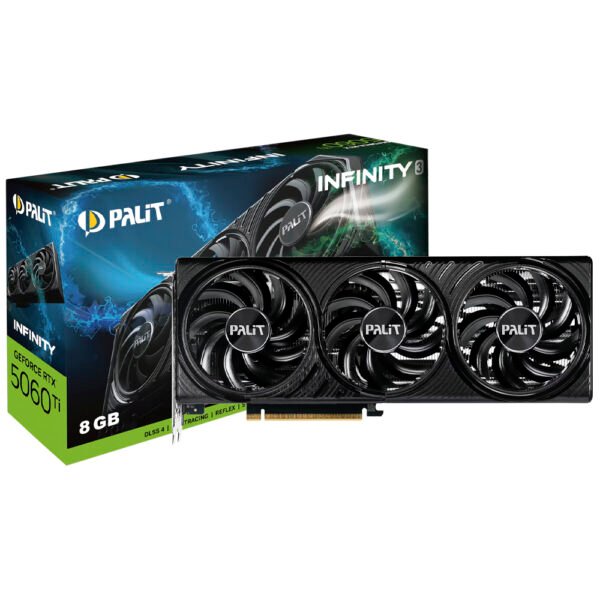 Tarjeta Gráfica 8 GB PALIT RTX 5060TI Infinity 3 2572 MHZ 128 - BIT GDDR7 / DISPLAYPORT / HDMI NE7506T019P1 - GB2062S