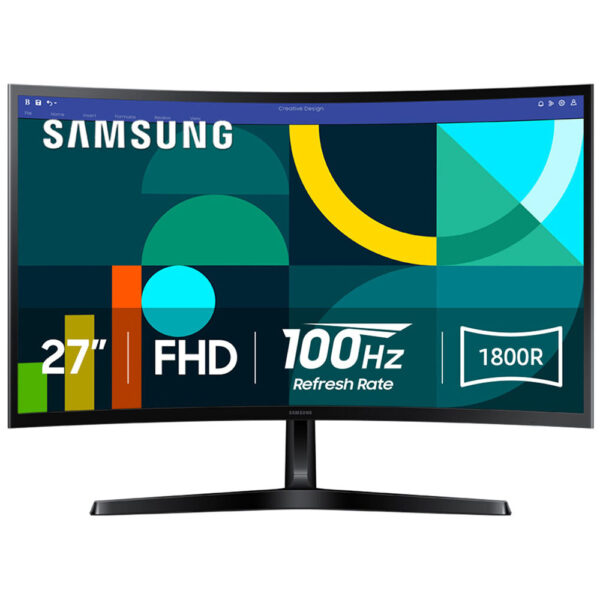 Monitor Gamer SAMSUNG Essential S3 LS27D366GANXZA 27" Full HD Curvo 100HZ 4MS-NEGRO