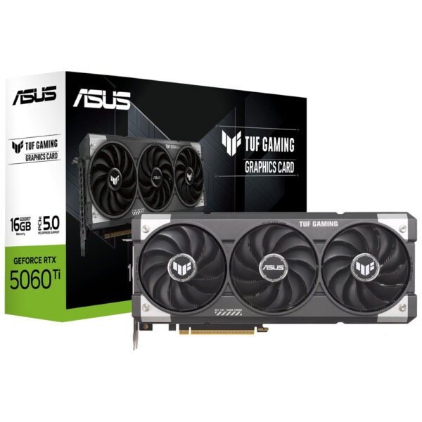 Tarjeta Gráfica 16 GB ASUS RTX 5060TI Tuf Gaming 2572 MHZ 128-BIT GDDR7 / DISPLAYPORT / HDMI Tuf-RTX 5060TI-16G-GAMING