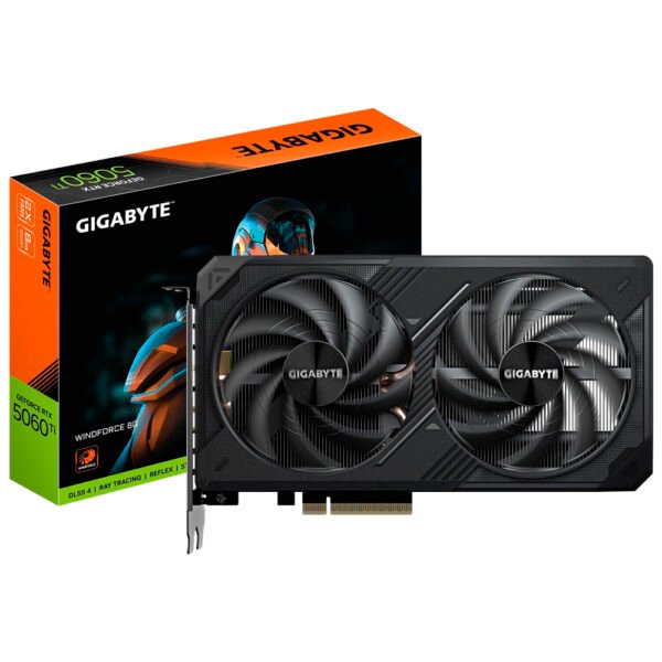 Tarjeta Gráfica GIGABYTE Windforce OC 8 GB GeForce RTX 5060TI GDDR7-GV-N506TWF2OC-8GD
