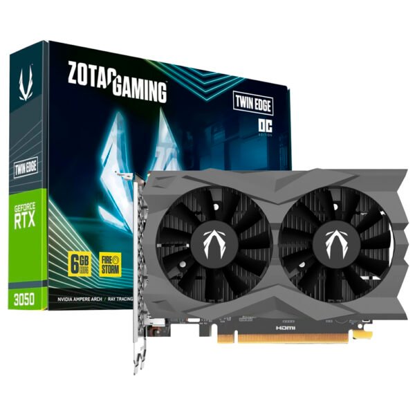 Tarjeta Gráfica ZOTAC Gaming Twin Edge OC 6 GB GeForce RTX 3050 GDDR6-ZT-A30510H-10A