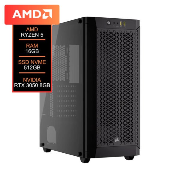PC AMD Ryzen 5 5600G 16GB RAM SSD 512GB RTX 3050 8GB