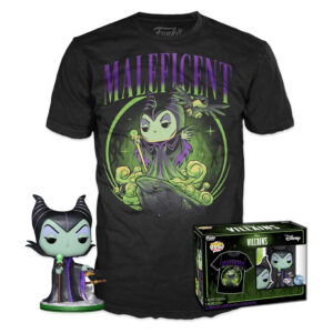 Funko Pop & Tee Villains Maleficent Diamond Glitter - Tamaño Lg (58928)