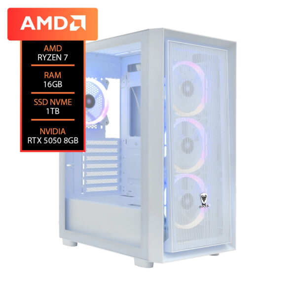 PC AMD Ryzen 7 5700X 16GB RAM RTX 5050 8GB SSD 1TB