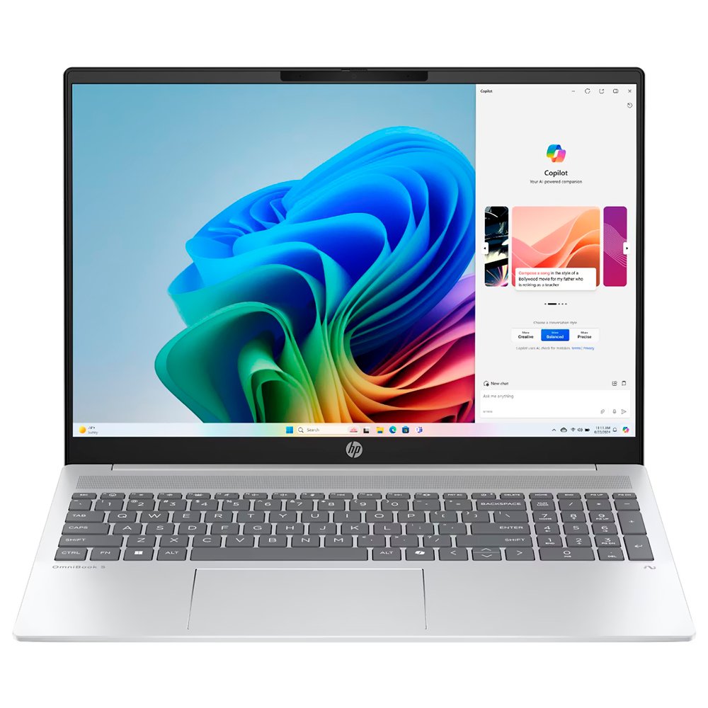 Notebook HP Omnibook 5 16-AG1075CL AMD Ryzen AI 7 350 Pantalla Touch 2K 16.0″ 32GB RAM 1Tb SSD-Plata (Inglés)