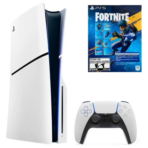 Consola Sony Playstation 5 Slim CFI-2115 A01X 1Tb Bivolt Blanco + Juego Fortnite Flowering Chaos (Americano)