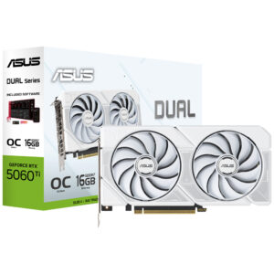 Tarjeta Gráfica ASUS Dual OC White 16 GB GeForce RTX 5060TI GDDR7 - Dual - RTX 5060TI - O16G - White