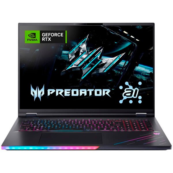 Notebook Acer Gaming Predator Helios 18 AI PH18-73-962W Core Ultra 9 275HX 2.7GHZ 64GB 2Tb SSD 18"WQUXGA IPS Mini Vga RTX5090 24GB W11 Inglés Abyssal Negro+Capa NH.U1RAA.001