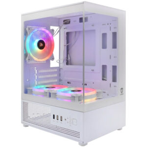 Gabinete Gamer Satellite K8502 Micro ATX 3 Cooler Blanco