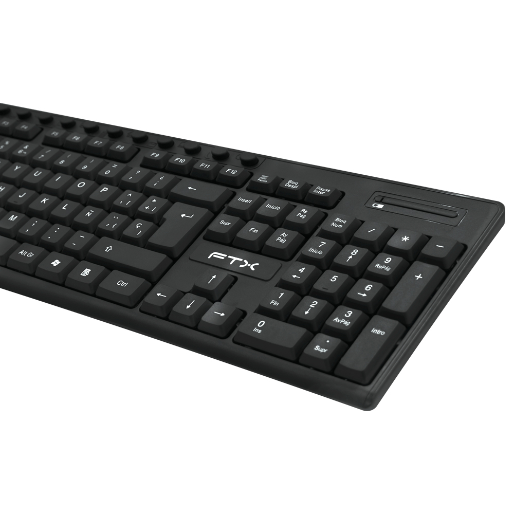 Teclado+mouse Wireless Ftx KM250 Portugues Negro