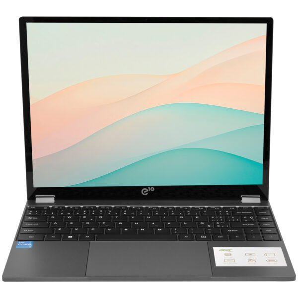 Notebook Acer Gadget E10 Etbook Yoga CWI557 Intel Core I3 1315U Pantalla Touch 2.5K 13.4" 8GB RAM 256GB SSD Windows 11-GRIS (Español   Portugues)