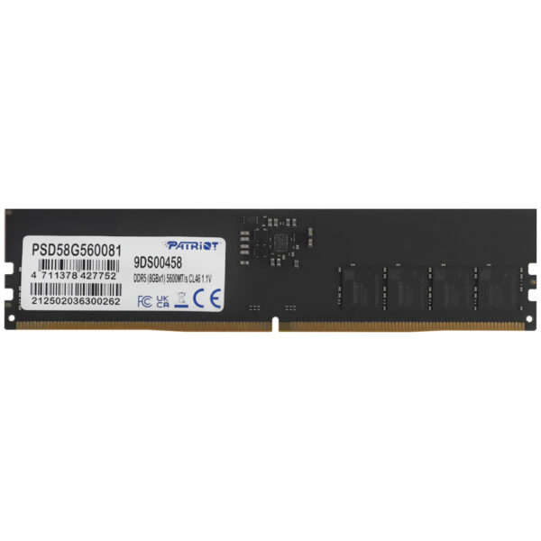 Memoria RAM Patriot Signature Line DDR5 8GB 5600MHZ Negro (PSD58G560081)