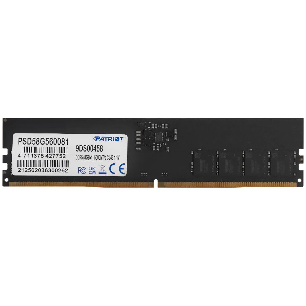 Memoria RAM Patriot Signature Line DDR5 8GB 5600MHZ Negro (PSD58G560081)