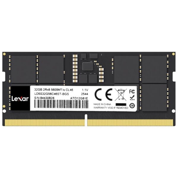 Memoria RAM LEXAR DDR5 32GB 5600MHZ LD5S32G56C46ST-BGS