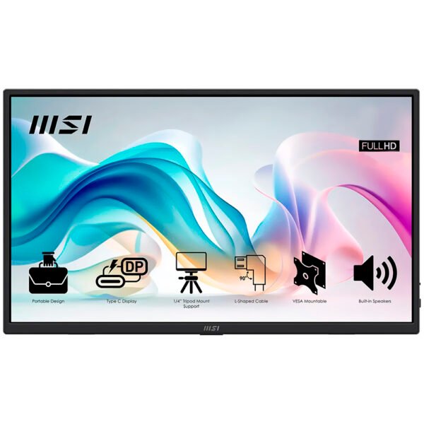 Monitor Portátil MSI PRO MP165 E6 15.6" Full HD IPS 60HZ 4MS-NEGRO