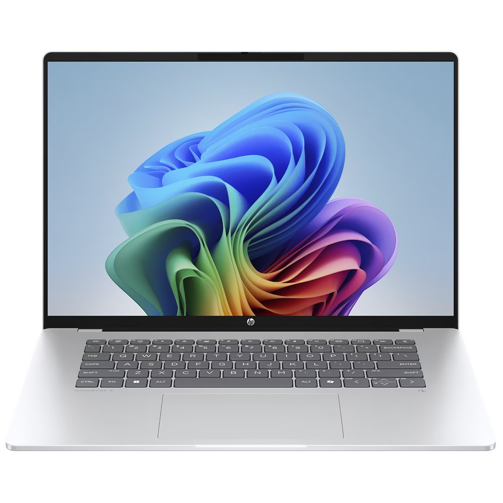 Notebook HP Omnibook 5 16-FB0027NR Snapdragon X Pantalla OLED 2K 16.0″ 16GB RAM 512GB SSD Windows 11-PLATA (Inglés)