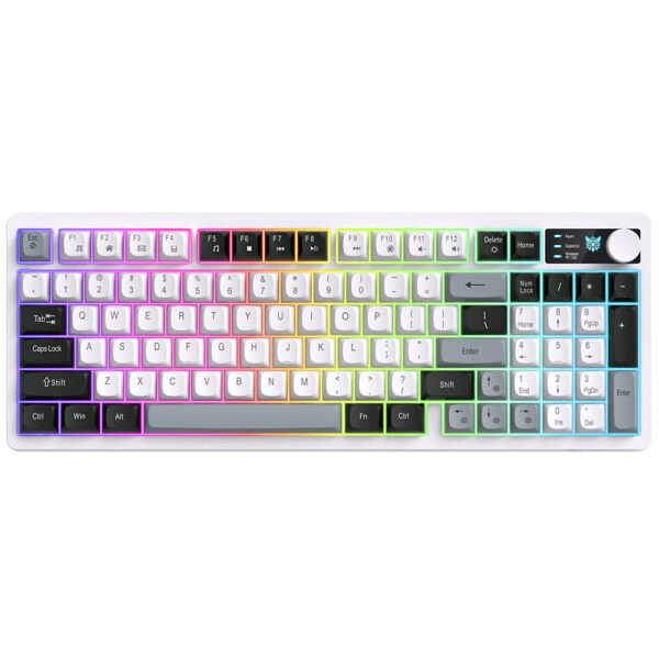 Teclado Gamer ONIKUMA MT902 Wireless RGB Inglés-Blanco
