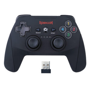 Control Redragon G808 Harrow Vibracion para PS3 / PC / Inalambrico Negro