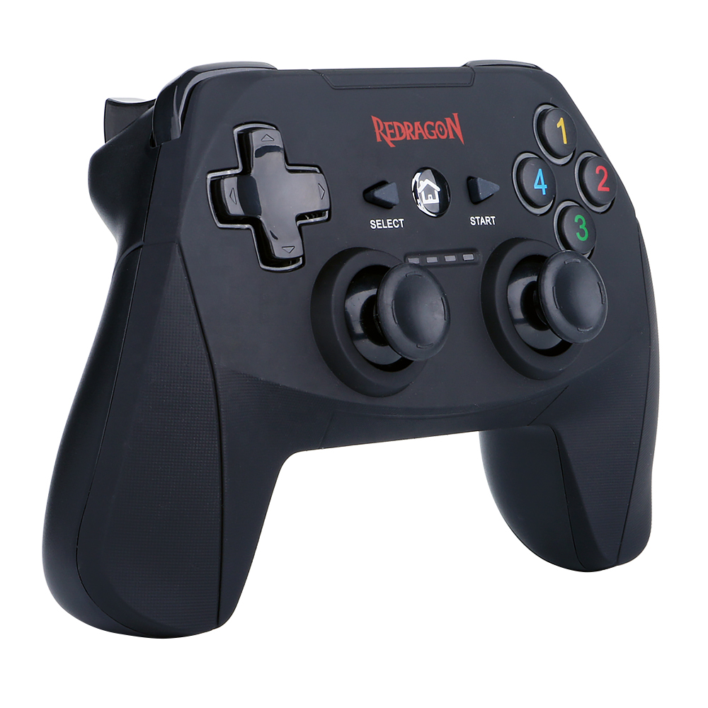 Control Redragon G808 Harrow Vibracion para PS3 / PC / Inalambrico Negro