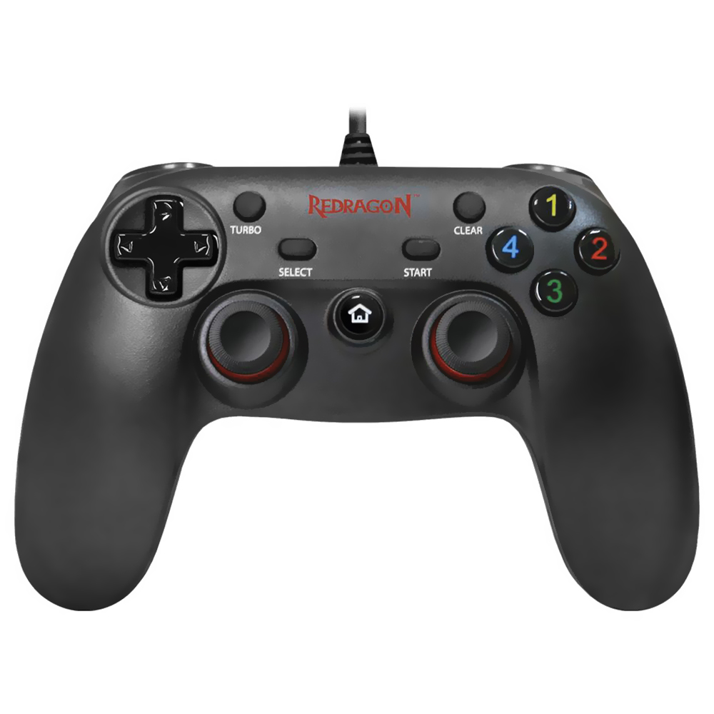 Control Redragon G807 Saturn Vibracion para PS3 / PC / USB Negro