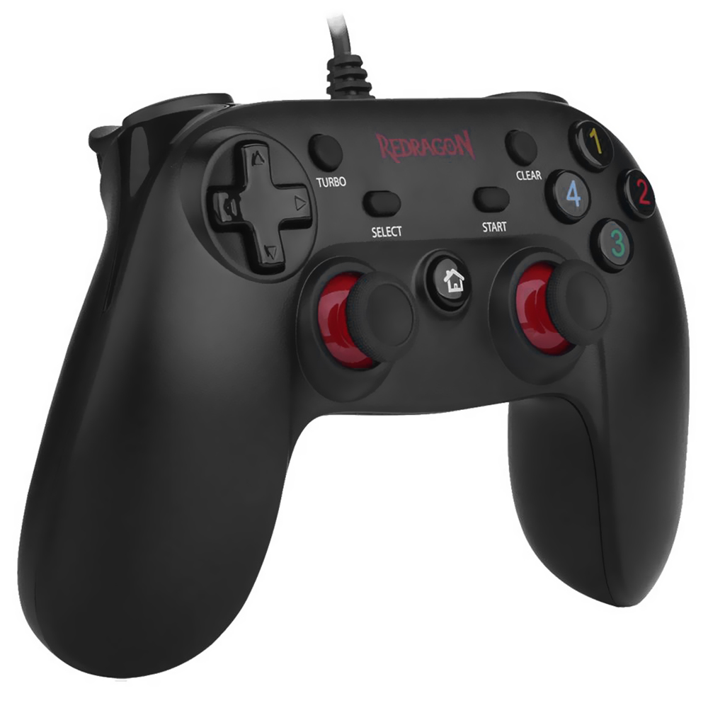 Control Redragon G807 Saturn Vibracion para PS3 / PC / USB Negro