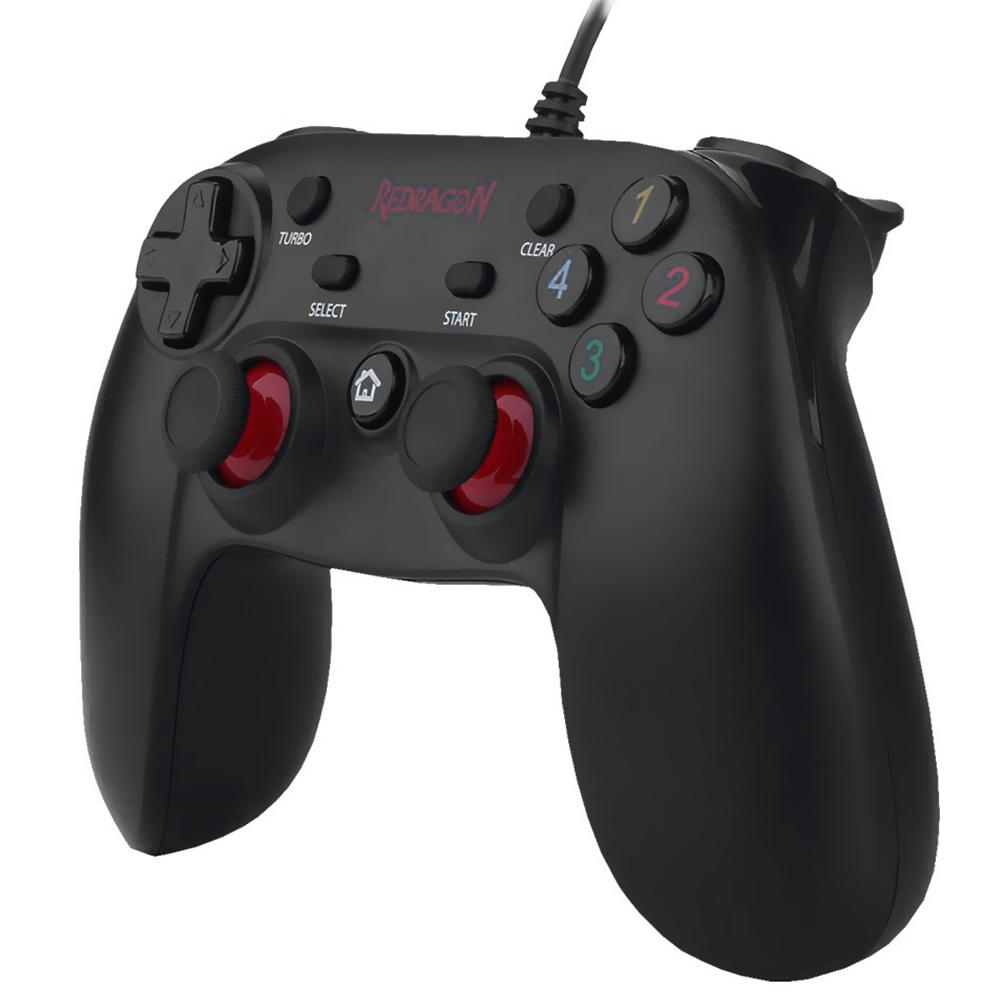 Control Redragon G807 Saturn Vibracion para PS3 / PC / USB Negro