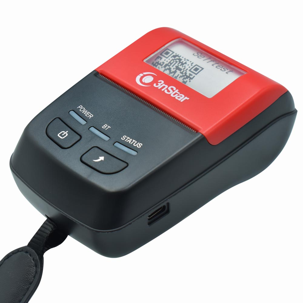 Impresora Térmica Portátil de Recibos 3NSTAR PPT205BT - Negro Rojo