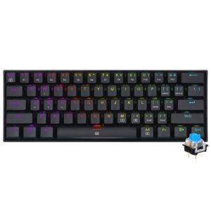 Teclado Gamer Mecánico REDRAGON K630RGB Dragonborn USB RGB Blue Inglés-Negro
