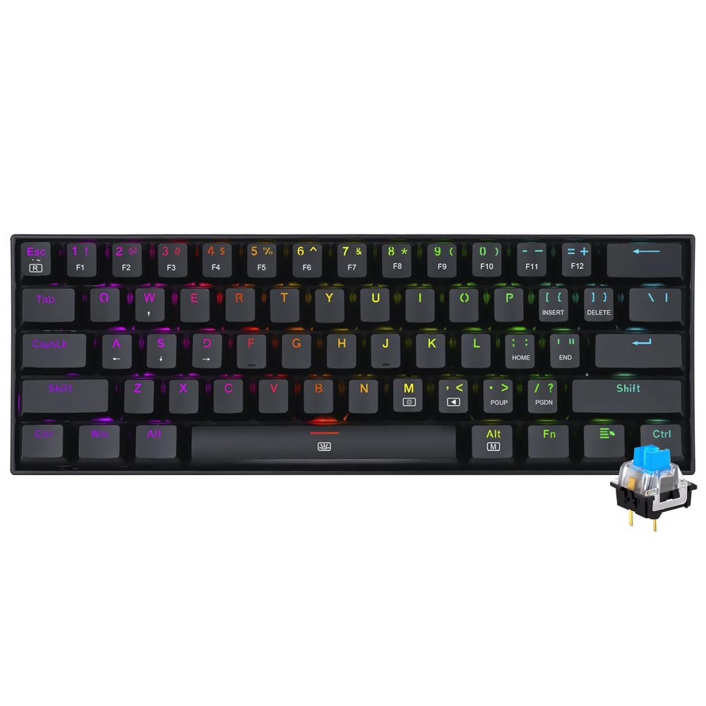 Teclado Gamer Mecánico REDRAGON K630RGB Dragonborn USB RGB Blue Inglés-Negro