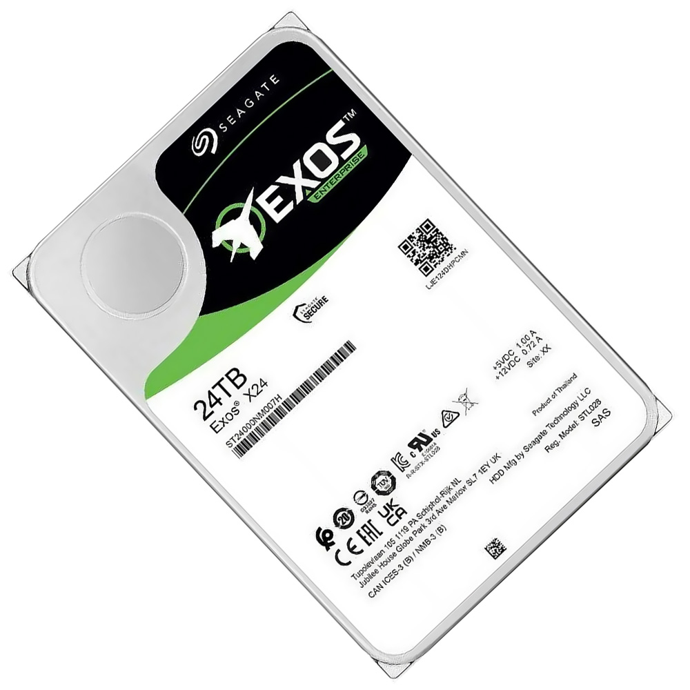 HDD Seagate 24 TB Exos X24 Enterprise 3.5" Sas 7200RPM-ST24000NM007H