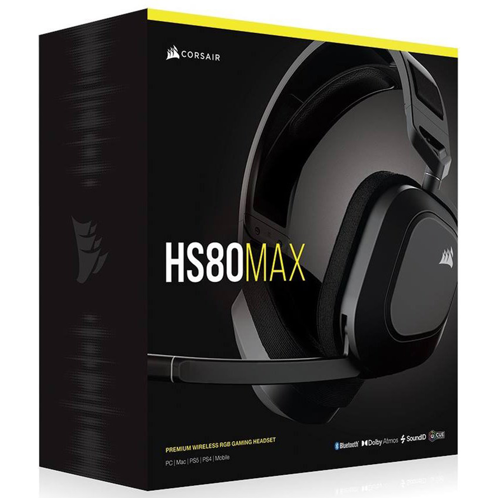 Auricular Gamer Corsair Hs80 Max Premium RGB Inalámbrico - Steel Gris (CA-9011295-NA)