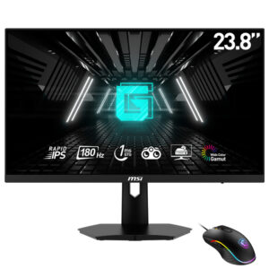 Monitor Gamer MSI E2 Esports G244F 23.8" Full HD LED 180HZ 1MS-NEGRO + Mouse