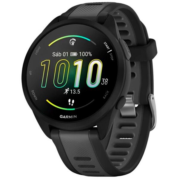 Reloj Garmin Forerunner 165 AMOLED - Negro / Gris (010-02863-20)