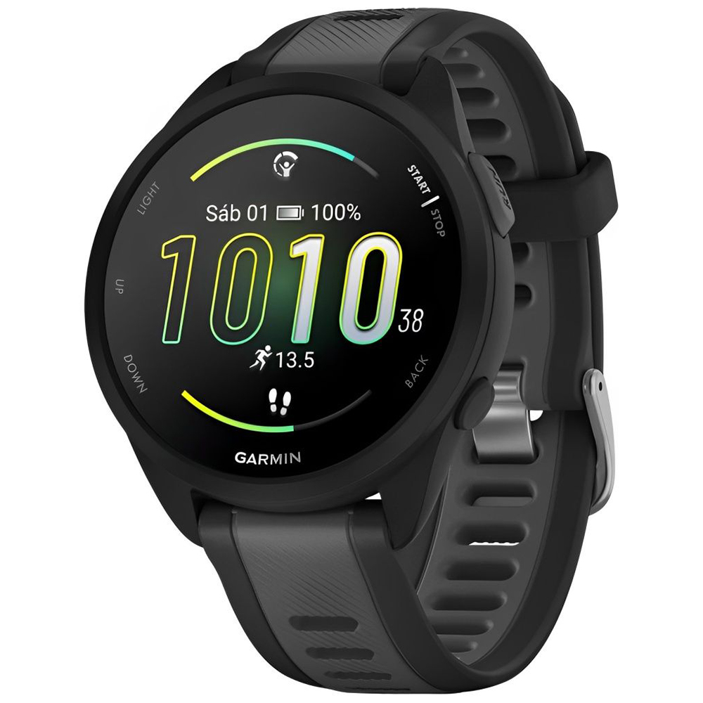 Reloj Garmin Forerunner 165 AMOLED - Negro / Gris (010-02863-20)