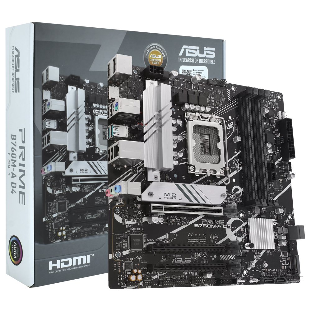 Placa Madre ASUS Prime B760M-A D4 Csm Socket LGA 1700 DDR4