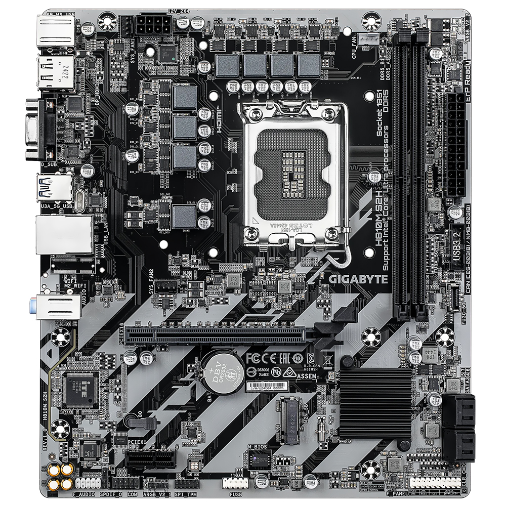 Placa Madre GIGABYTE H810M S2H Socket LGA 1851 VGA DDR5