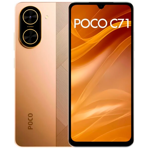 Celular Xiaomi POCO C71 3GB de RAM / 64GB / Pantalla 6.88" / Dual SIM LTE-Dorado (Global)