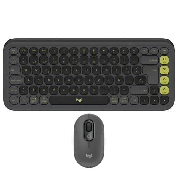 Teclado+mouse LOGITECH Pop Icon Combo Bluetooth Español-Gris (920-013052)